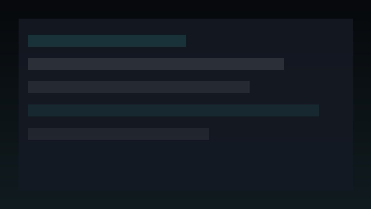 Abstract terminal blocks in teal on a dark desk